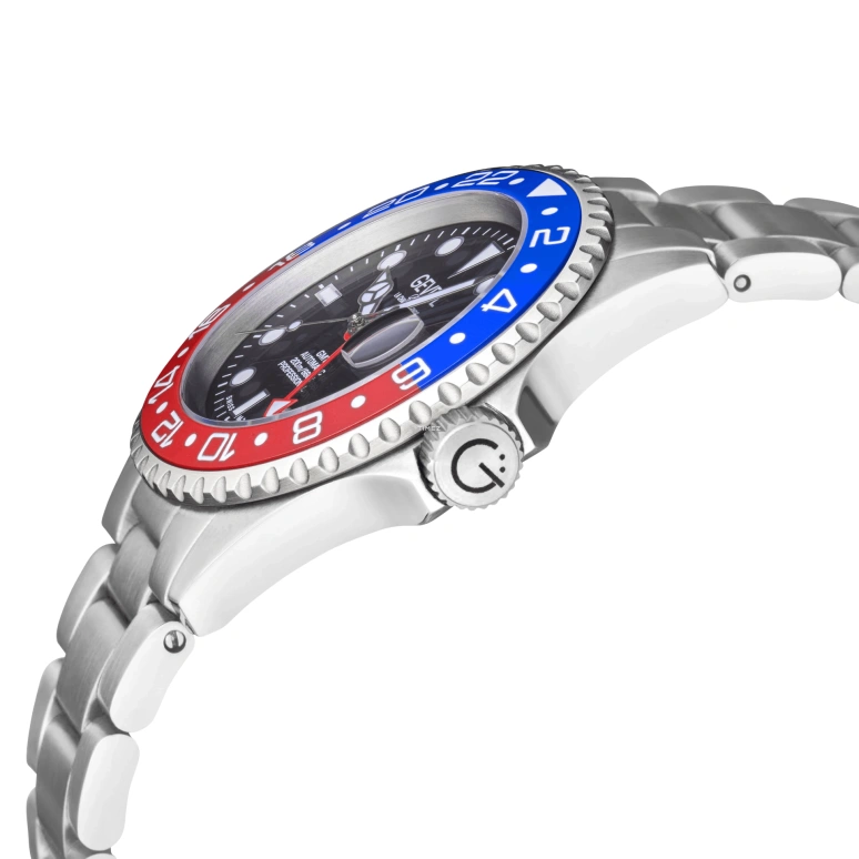 Gevril,Wall Street 43mm,43mm,Stainless Steel,Black,Automatic,Day,Dule Time,4952A