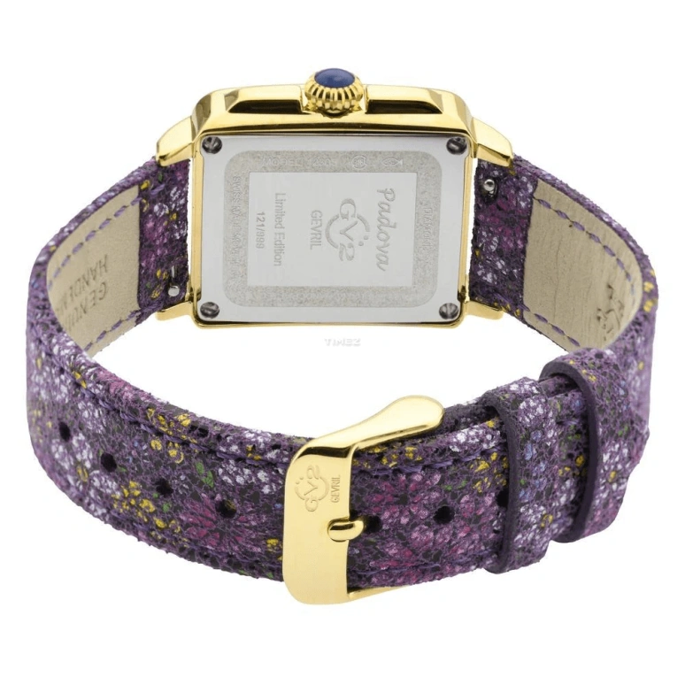 Gevril,Padova 27.50mm,27.50mm,Stainless Steel,Dual,White,Quartz,Sapphire,Rectangular,12305F