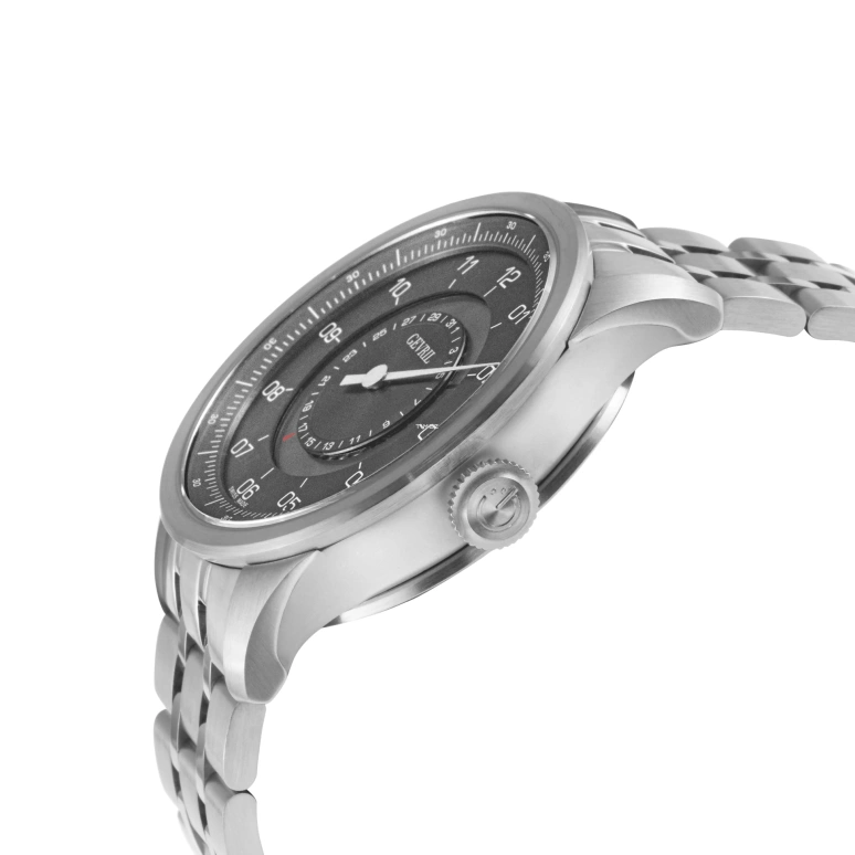 Gevril,Jones Street 45mm,45mm,Stainless Steel,Grey,Automatic,Day,38hours,2105