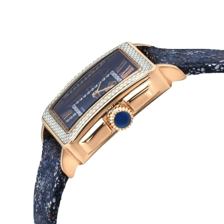 Gevril,Padova 27.50mm,27.50mm,Stainless Steel,Multi-Color,Blue,Quartz,Sapphire,Rectangular,12306F