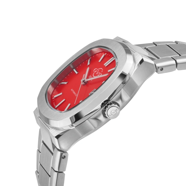 Gevril,Potente 40mm,40mm,Stainless Steel,Red,Automatic,Day,Sapphire,18112B