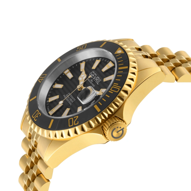 Gevril,Chambers 42mm,42mm,Stainless Steel,Black,Automatic,Day,38hours,42605