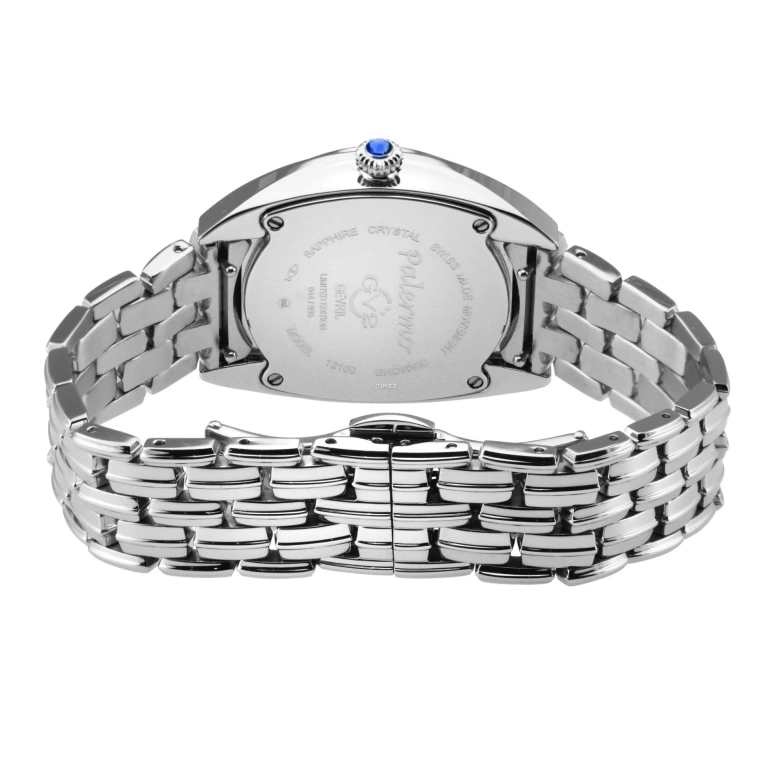 Gevril,Palermo 36mm,36mm,Stainless Steel,Black,Quartz,Sapphire,Round,13100B