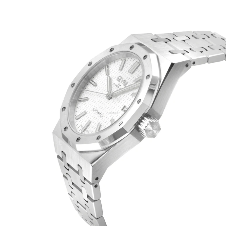 Gevril,Gotham 41mm,41mm,Stainless Steel,White,Automatic,Day,38hours,49402B