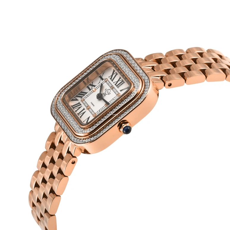 Gevril,Bellagio 30mm,30mm,Stainless Steel,Silver White,Silver,White,Quartz,Sapphire,Square,12131B