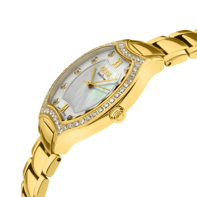 Gevril,Lugano 38mm,38mm,Stainless Steel,White,Quartz,Sapphire,Tonneau,11221B