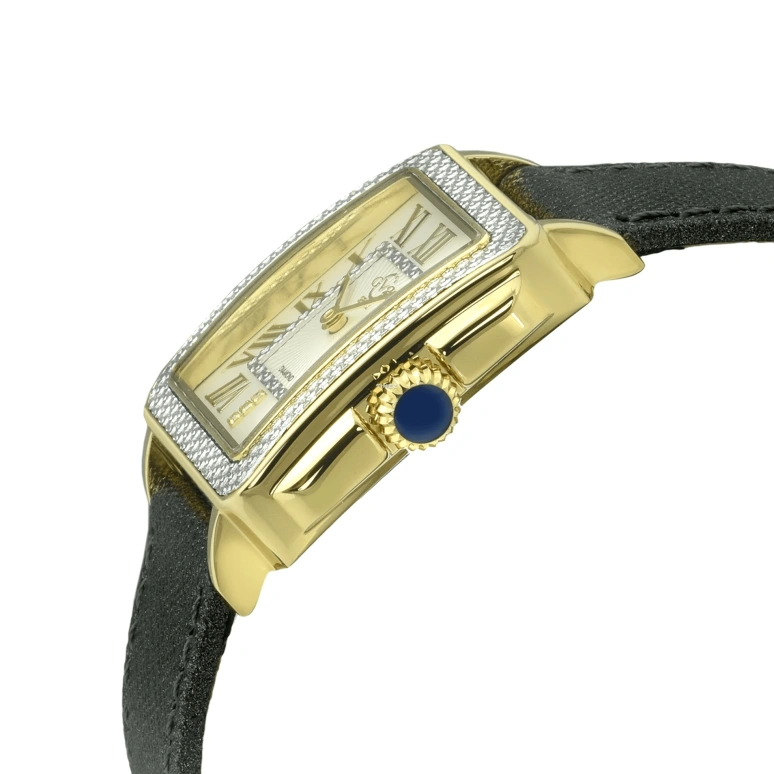 Gevril,Padova 27.50mm,27.50mm,Stainless Steel,White,Quartz,Sapphire,Rectangular,12303