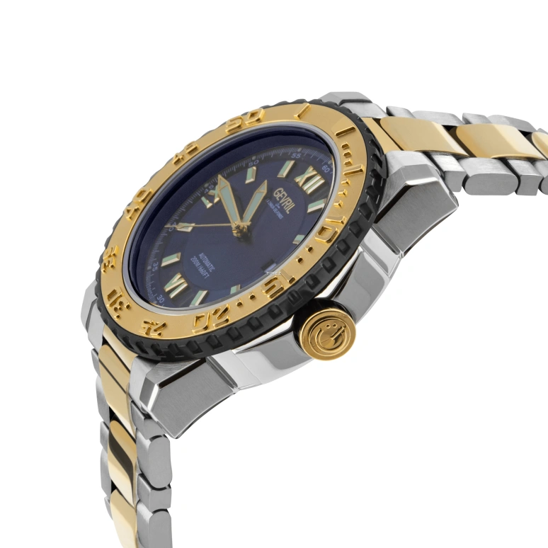 Gevril,Seacloud 44mm,44mm,Stainless Steel,Blue,Automatic,Day,36hours,31259B