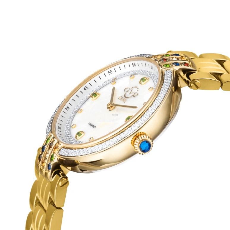 Gevril,Matera 36mm,36mm,Stainless Steel,White,Quartz,Sapphire,Round,12803B