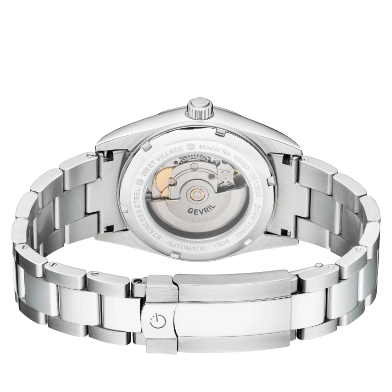 Gevril,West Village 40mm,40mm,Stainless Steel,Blue,Automatic,Day,38hours,48907