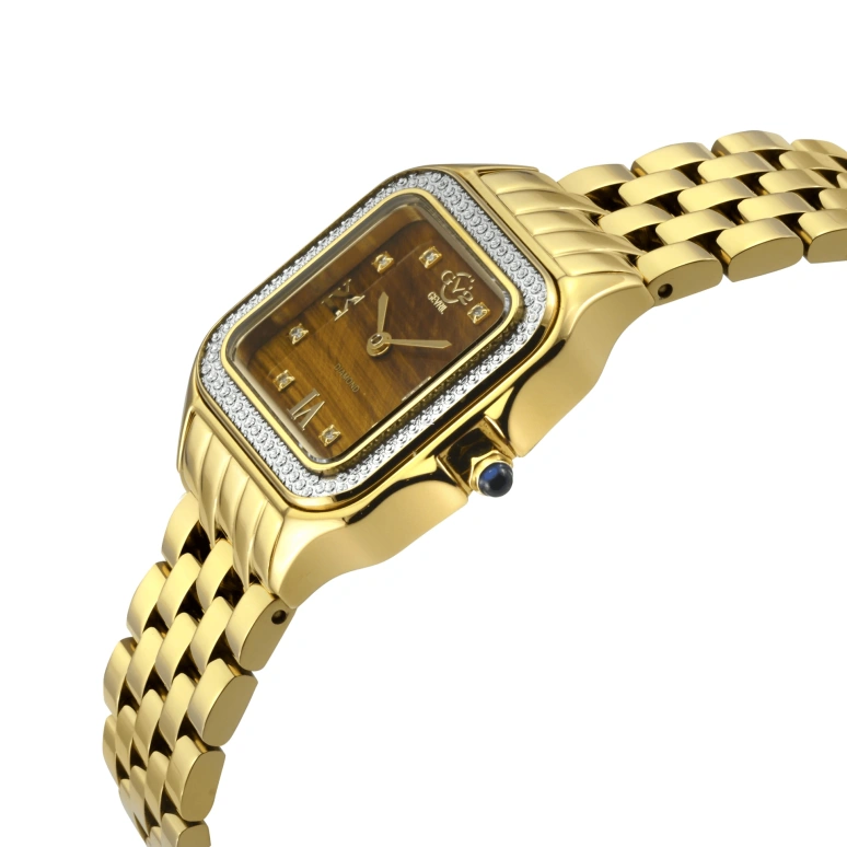 Gevril,Milan 27.50mm,27.50mm,Stainless Steel,Brown,Quartz,Sapphire,Square,121121B