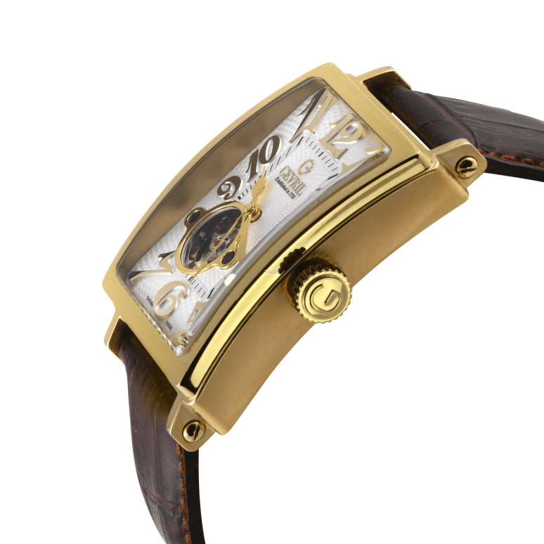 Gevril,Avenue of Americas 44mm,44mm,Stainless Steel,White,Automatic,Sapphire,Rectangular,5173,5173-6
