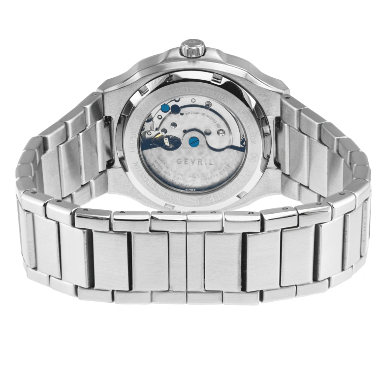 Gevril,Potente 40mm,40mm,Stainless Steel,Green,Automatic,Day,Sapphire,18108B
