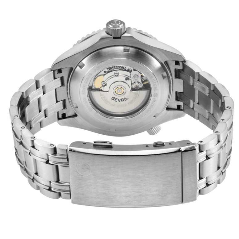 Gevril,Hudson Yards 43mm,43mm,Stainless Steel,Grey,Automatic,Date,Day,48834B