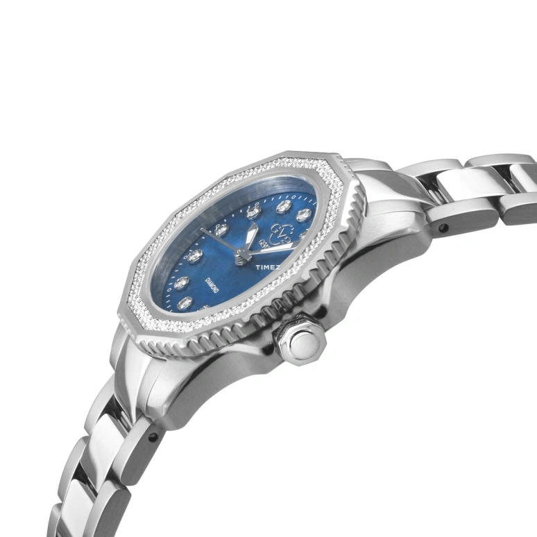 Gevril,Cortina 30mm,30mm,Stainless Steel,Blue,Quartz,Sapphire,Round,13501B