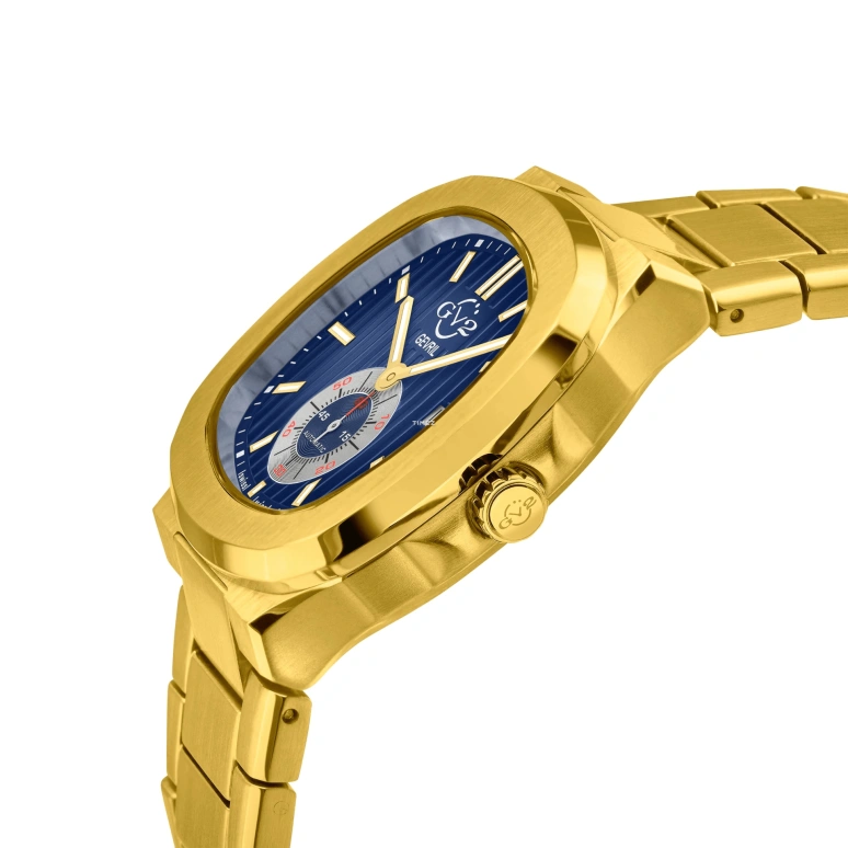 Gevril,Potente 40mm,40mm,Stainless Steel,Blue,Automatic,Day,Sapphire,18302B
