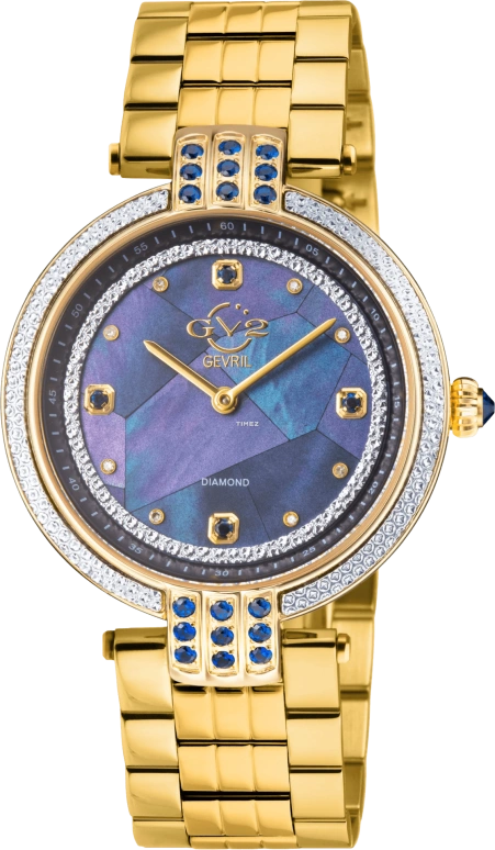 Gevril,Matera 36mm,36mm,Stainless Steel,Purple,Quartz,Sapphire,Round,12802B