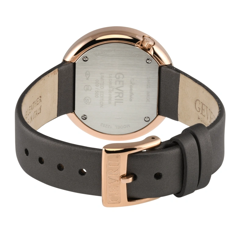 Gevril,Gandria 36mm,36mm,Stainless Steel,Grey,Quartz,Sapphire,Round,12252