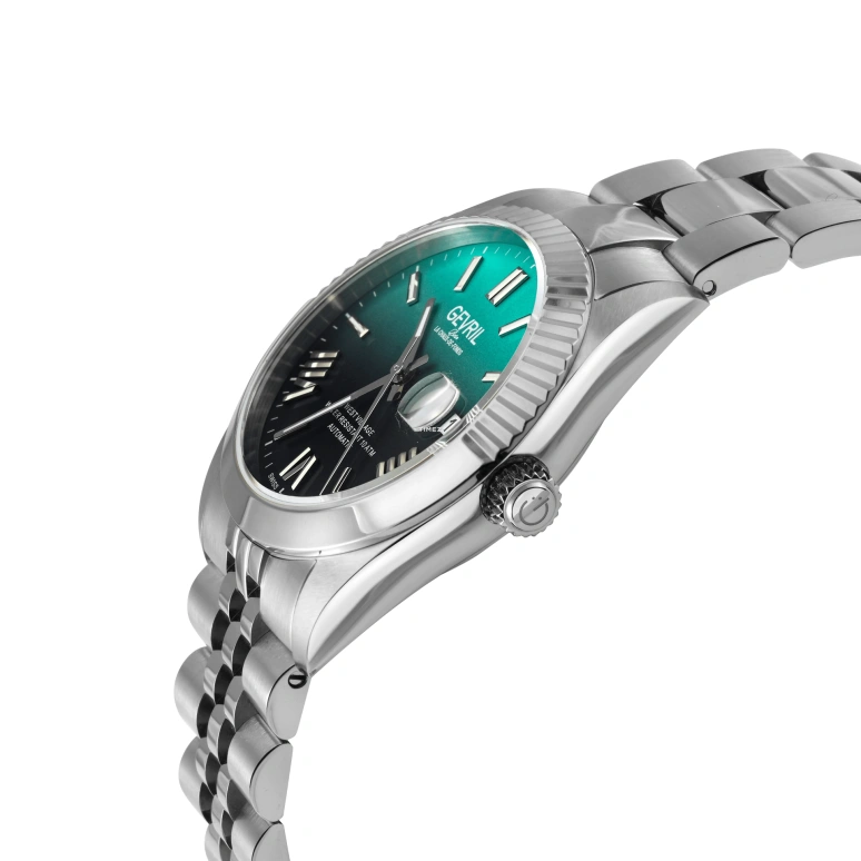 Gevril,West Village 40mm,40mm,Stainless Steel,Sky Blue,Automatic,Day,38hours,48962B