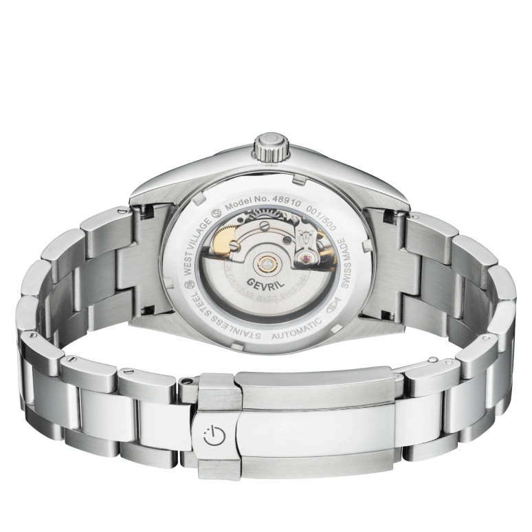 Gevril,West Village 40mm,40mm,Stainless Steel,Yellow,Automatic,Day,38hours,48910