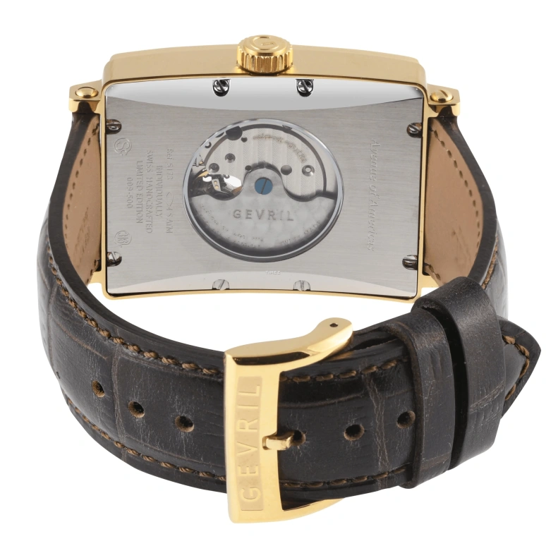 Gevril,Avenue of Americas 44mm,44mm,Stainless Steel,White,Automatic,Sapphire,Rectangular,5173,5173-6