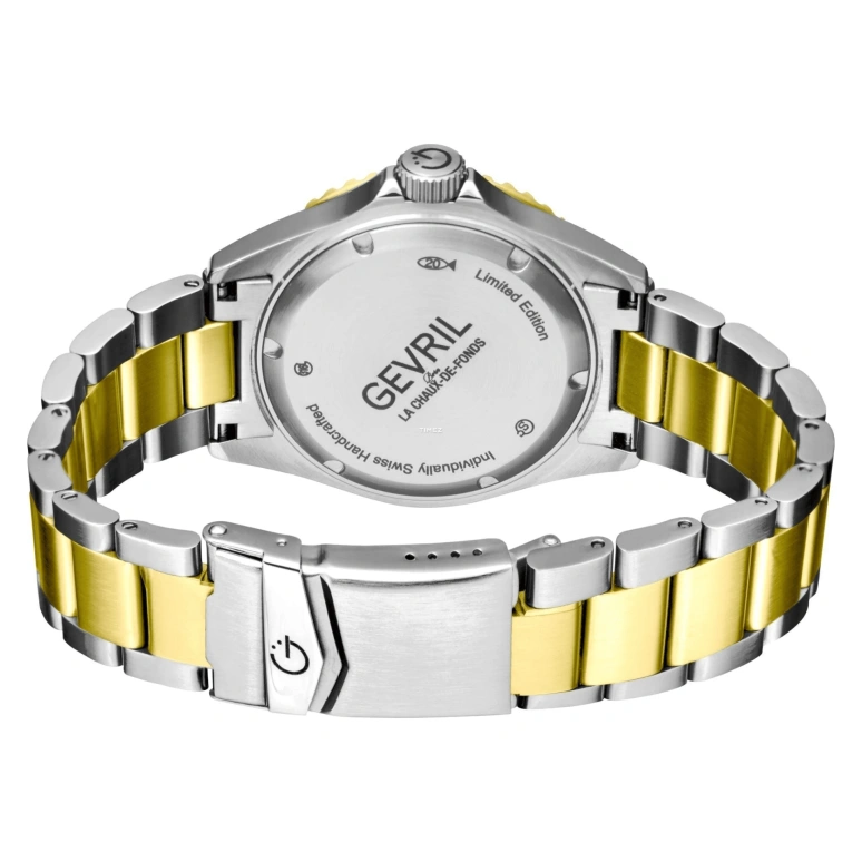 Gevril,Wall Street 43mm,43mm,Stainless Steel,Blue,Automatic,Day,38hours,4856A