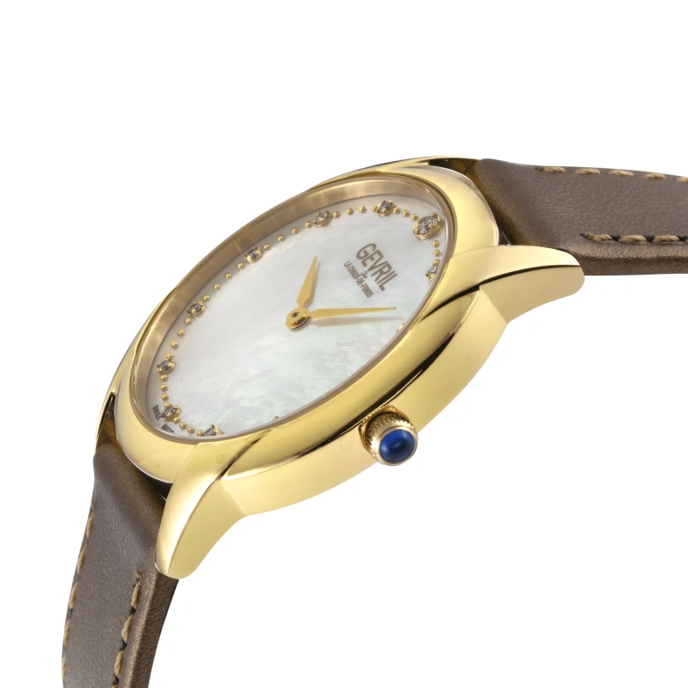 Gevril,Airolo 36mm,36mm,Stainless Steel,White,Quartz,Sapphire,Round,13021
