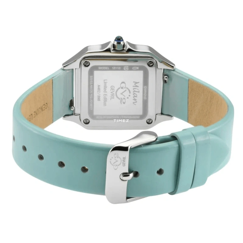 Gevril,Milan 27.50mm,27.50mm,Stainless Steel,White,Quartz,Sapphire,Square,12110,12110-6