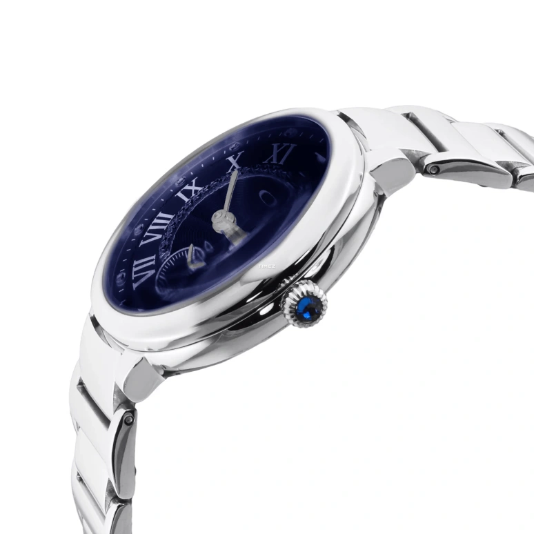 Gevril,Rome 36mm,36mm,Stainless Steel,Blue,Quartz,Sapphire,Round,12205B