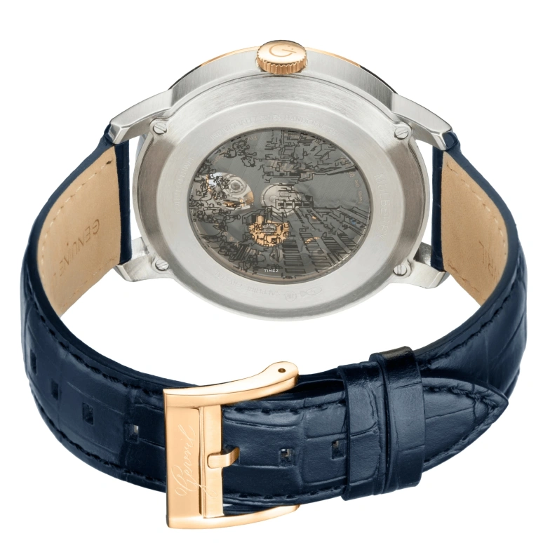 Gevril,Mulberry 41mm,41mm,Stainless Steel,Blue,Automatic,Sapphire,Crystal Glass,Round,9605