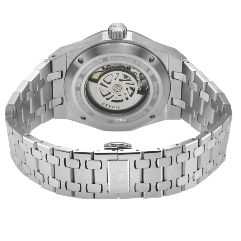Gevril,Gotham 41mm,41mm,Stainless Steel,Black,Automatic,Day,38hours,49411B