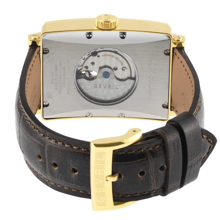Gevril,Avenue of Americas 44mm,44mm,Stainless Steel,White,Automatic,Day,38hours,15100,15100-6