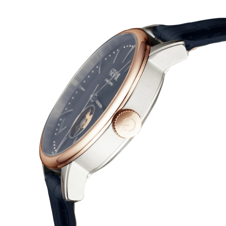 Gevril,Mulberry 41mm,41mm,Stainless Steel,Blue,Automatic,Sapphire,Crystal Glass,Round,9605