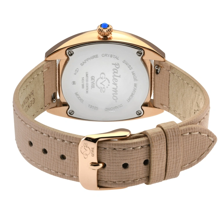 Gevril,Palermo 36mm,36mm,Stainless Steel,White,Quartz,Sapphire,Round,13103