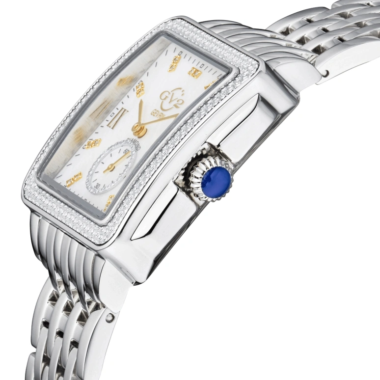 Gevril,Bari 37mm,37mm,Stainless Steel,White,Quartz,Sapphire,Crystal Glass,Rectangular,9258B