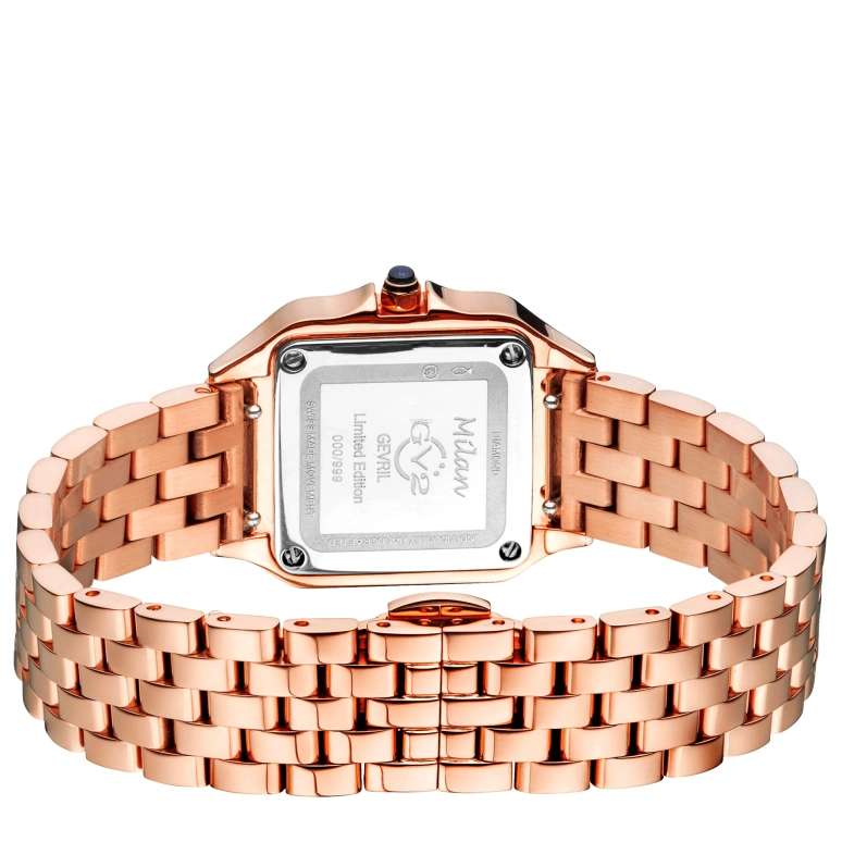 Gevril,Milan 27.50mm,27.50mm,Stainless Steel,White,Quartz,Sapphire,Square,12111B