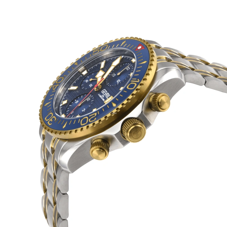 Gevril,Hudson Yards 43mm,43mm,Stainless Steel,Blue,Automatic,Chronograph,Day,48813B