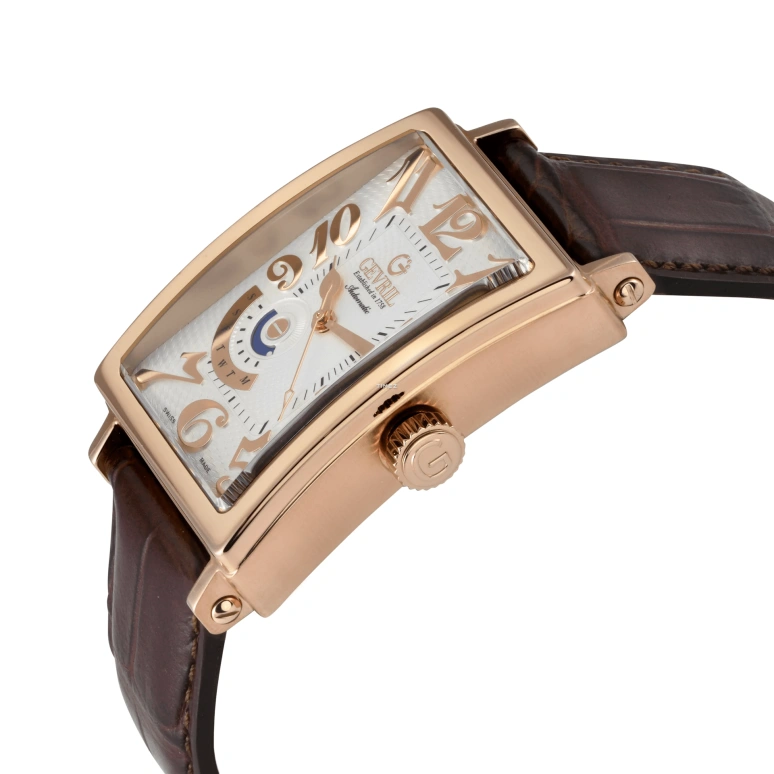 Gevril,Avenue of Americas 44mm,44mm,Stainless Steel,White,Automatic,Date,Day,15222