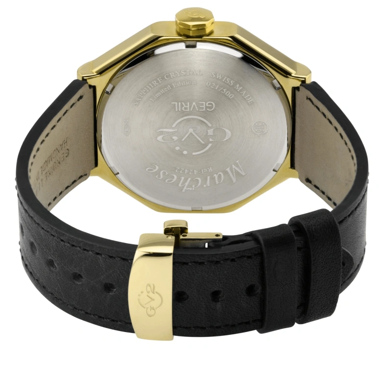 Gevril,Marchese 44mm,44mm,Stainless Steel,Silver,Quartz,Date,Day,42422,42422.1