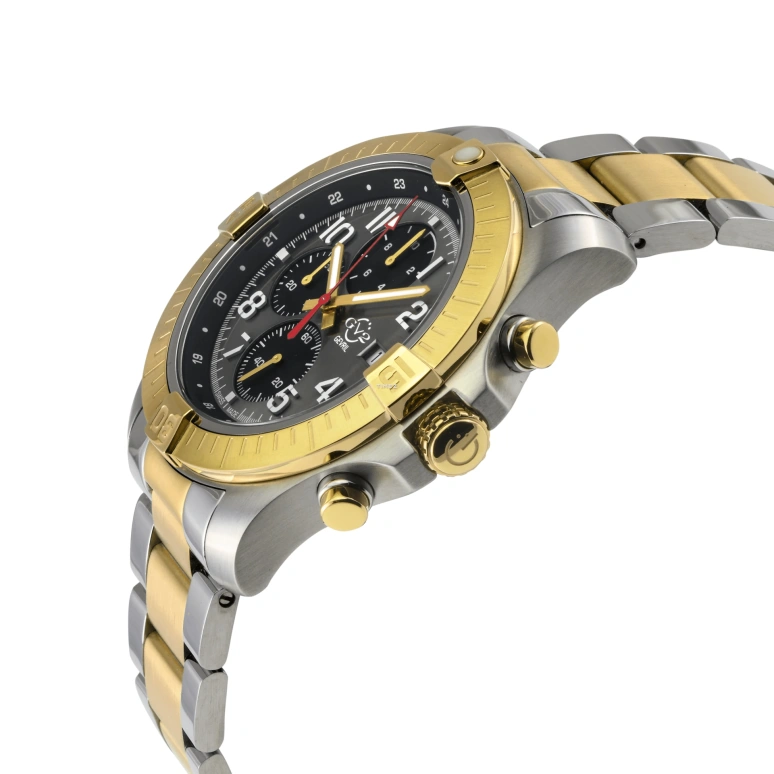 Gevril,T38 45mm,45mm,Stainless Steel,Grey,Quartz,Chronograph,Day,42804B