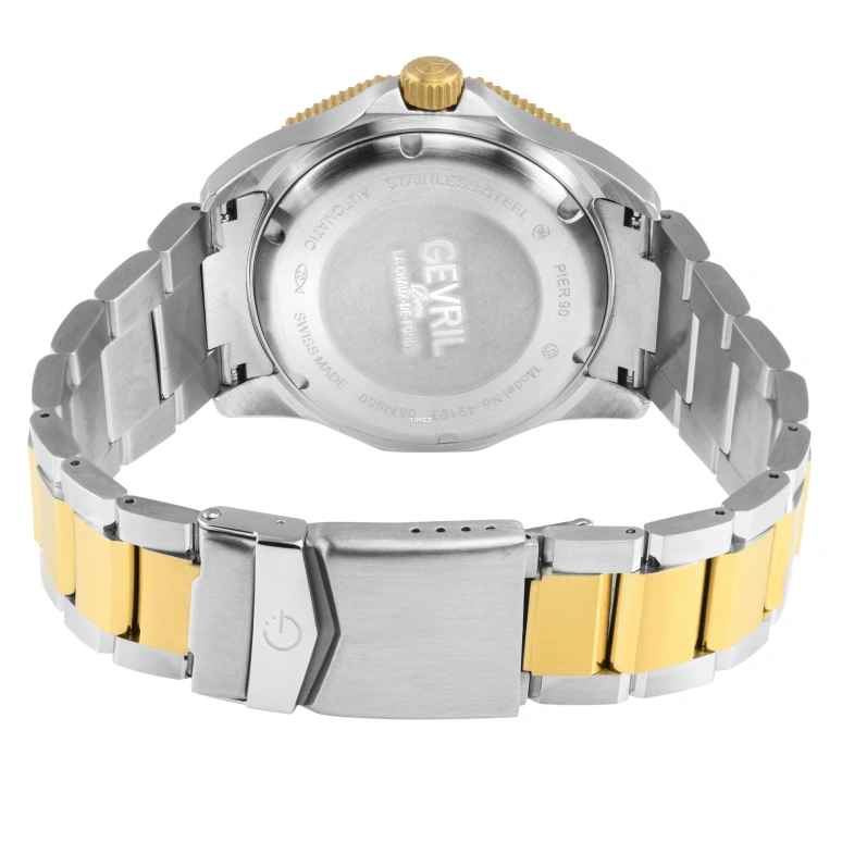 Gevril,Pier 90 42mm,42mm,Stainless Steel,Green,Automatic,Day,38hours,49103