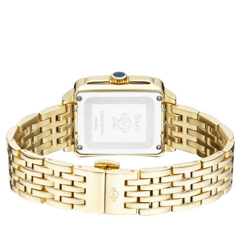 Gevril,Bari 37mm,37mm,Stainless Steel,White,Quartz,Sapphire,Crystal Glass,Rectangular,9246B
