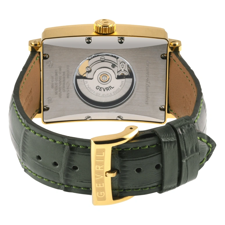Gevril,Avenue of Americas 44mm,44mm,Stainless Steel,White,Automatic,Day,38hours,15100,15100-4
