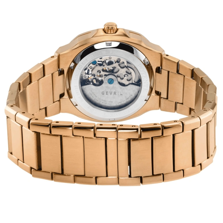 Gevril,Potente 40mm,40mm,Stainless Steel,Black,Automatic,Sapphire,Cushion,18118B