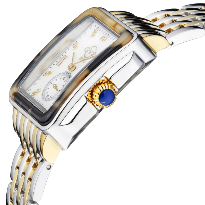 Gevril,Bari 37mm,37mm,Stainless Steel,Silver,White,Quartz,Sapphire,Crystal Glass,Rectangular,9247B