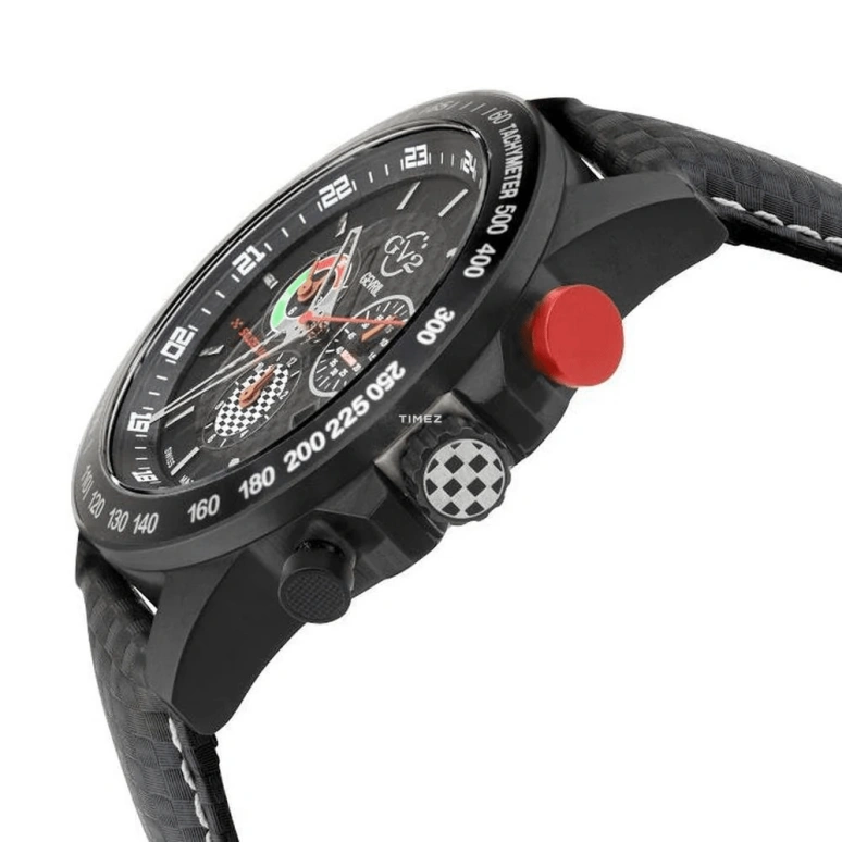 Gevril,Scuderia 45mm,45mm,Stainless Steel,Black,Quartz,Chronograph,Day,Dule Time,Alarm,Sapphire,Crystal Glass,Round,9923