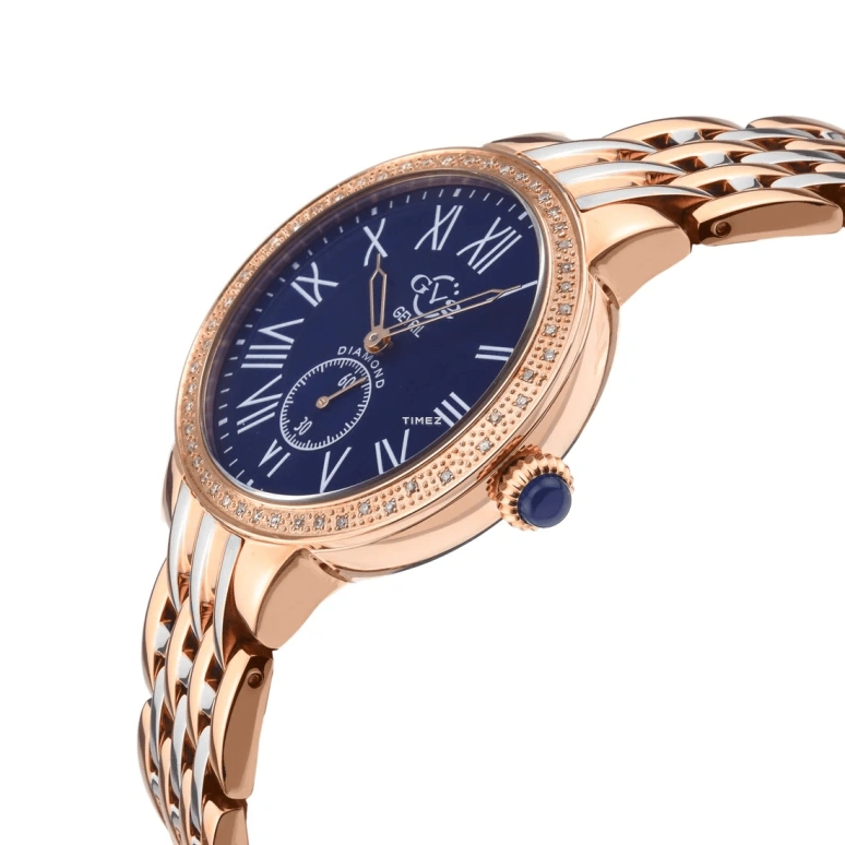 Gevril,Astor 40mm,40mm,Stainless Steel,Blue,Quartz,Sapphire,Crystal Glass,Round,9109