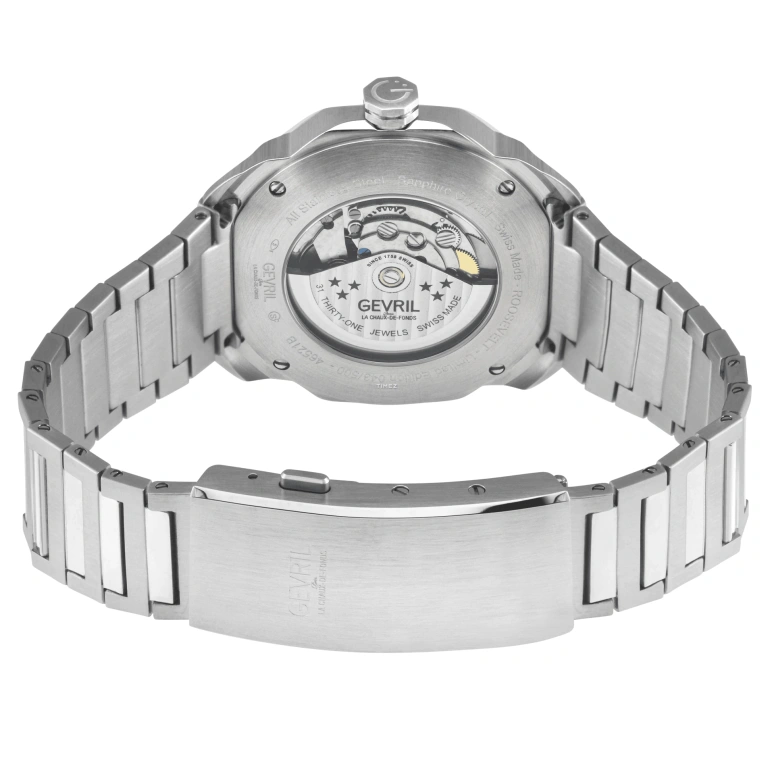 Gevril,Roosevelt 42mm,42mm,Stainless Steel,Silver,Automatic,Day,36hours,46521B