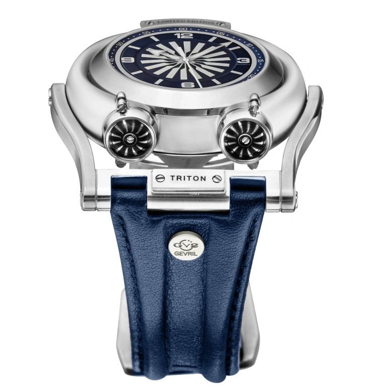 Gevril,Triton 49mm,49mm,Stainless Steel,Blue,Automatic,Sapphire,Crystal Glass,Round,3407