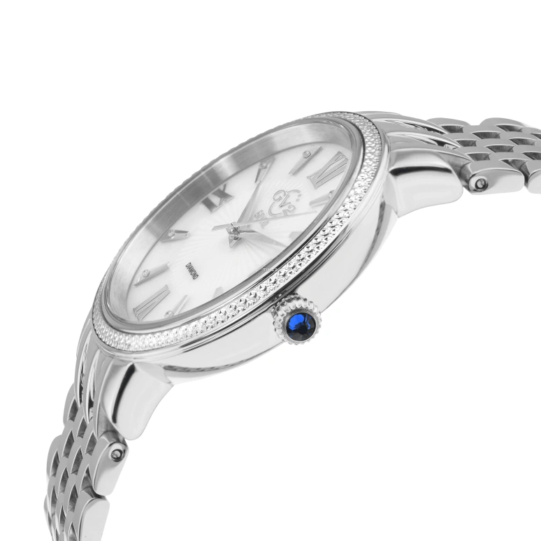 Gevril,Genoa 37mm,37mm,Stainless Steel,White,Quartz,Sapphire,Round,12530